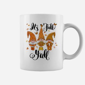 It's Fall Y'all Cute Gnomes Pumpkin Autumn Tree Fall Leaves Sweatshirt Coffee Mug | Crazezy UK