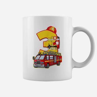 It's My 3Rd Birthday Boy Fire Truck 3 Toddler Firefighter Coffee Mug | Crazezy AU