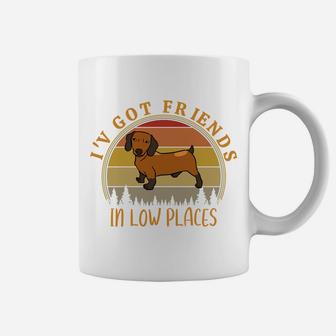 I've Got Friends In Low Places Funny Dachshund Dog Lovers Sweatshirt Coffee Mug | Crazezy AU