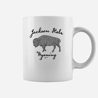 Jackson Hole Walking Bison Coffee Mug | Crazezy