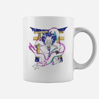 Japanese Dragon With Kanji Symbols Coffee Mug | Crazezy