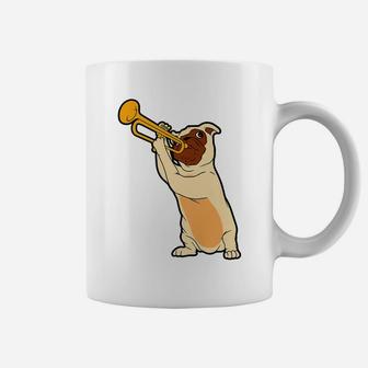 Jazz Dog Trumpet Funny Puppy Musician Cute Animal Playing Coffee Mug | Crazezy AU
