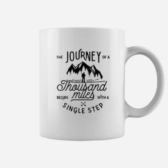 Journey Of 1000 Miles Begins With A Single Step Graphic Coffee Mug | Crazezy DE