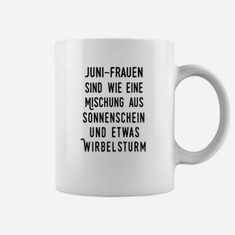 Juni-Geburtstags-Tassen für Frauen – Sonnenschein & Wirbelsturm Mix - Seseable