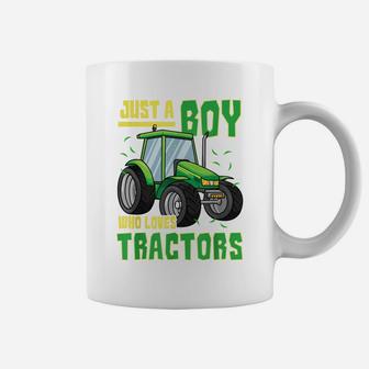 Just A Boy Who Loves Tractors Farm Truck Toddler Coffee Mug | Crazezy AU