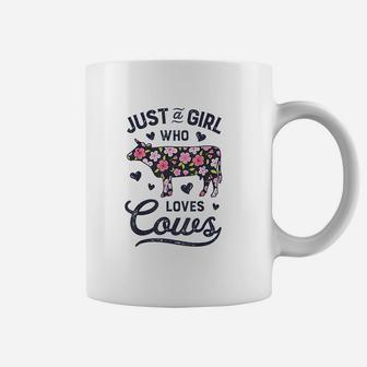 Just A Girl Who Loves Cows Coffee Mug | Crazezy