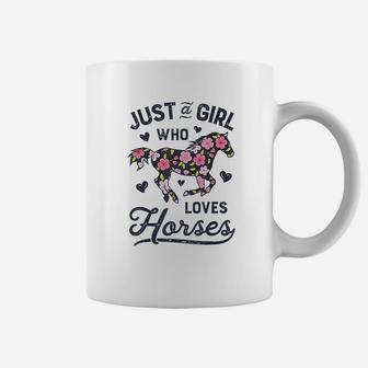 Just A Girl Who Loves Horses Horse Riding Women Gifts Coffee Mug | Crazezy