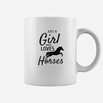 Just A Girl Who Loves Horses Riding Gifts Girls Horse Coffee Mug - Thegiftio UK