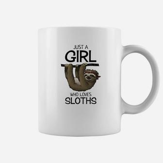 Just A Girl Who Loves Sloths Sloth For Girls Coffee Mug - Thegiftio UK