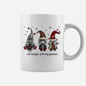 Just Hangin With My Gnomies Santa Gnome Christmas Coffee Mug | Crazezy