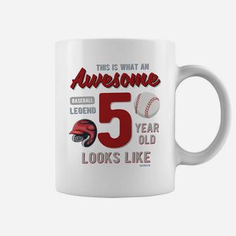 Kids 5Th Birthday Gift Awesome 5 Year Old Baseball Legend Coffee Mug | Crazezy CA