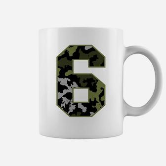 Kids 6Th Birthday Gift Army Green Camo Number Coffee Mug | Crazezy