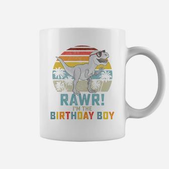Kids Birthday Boy Dino T Rex Dinosaur Boys Matching Family Coffee Mug | Crazezy UK
