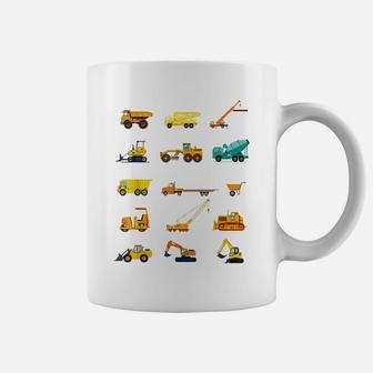 Kids Construction Site Trucks Birthday Gift Tee Machine Car Coffee Mug | Crazezy CA