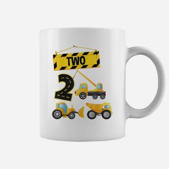Kids Construction Truck 2Nd Birthday Boy Digger 2 Year Old Coffee Mug | Crazezy DE