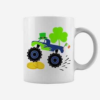 Kids Saint Patricks Day Gift For Monster Truck Lover Boy Shamrock Coffee Mug | Crazezy AU