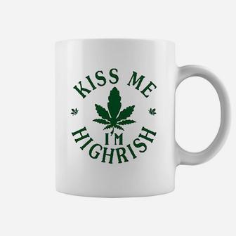 Kiss Me I Am Highrish Coffee Mug | Crazezy