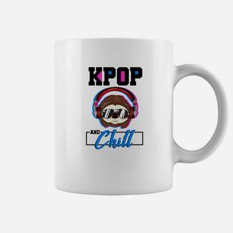 Kpop And Chill Sloth Korean Pop Music Gift Kpop Coffee Mug - Thegiftio UK