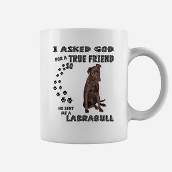Labrabull Saying Mom Dad Costume, Cute Pitbull Lab Mix Dog Coffee Mug | Crazezy DE