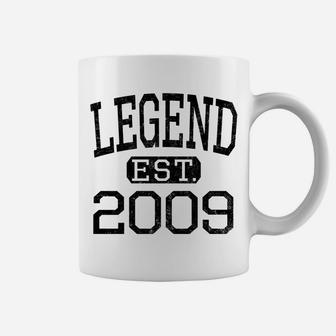 Legend Established 2009 Vintage Style Born 2009 Birthday Coffee Mug | Crazezy