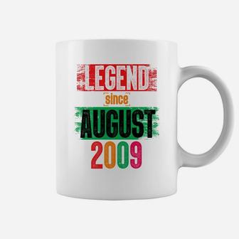 Legend Since August 2009 Bday Gifts 10Th Birthday Coffee Mug | Crazezy