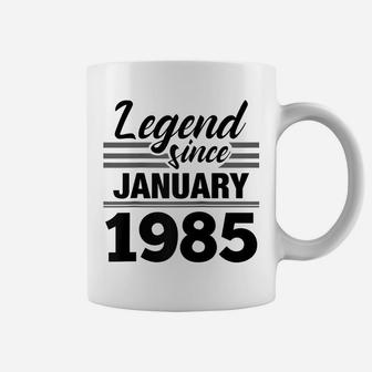 Legend Since January 1985 - 35Th Birthday 35 Year Old Gift Raglan Baseball Tee Coffee Mug | Crazezy UK