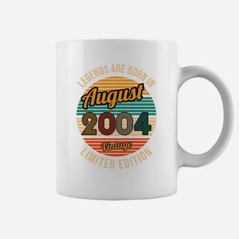Legends Are Born In August 2004 17Th Birthday Coffee Mug | Crazezy