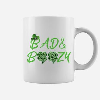 Leopard Bad And Boozy Shirt Funny St Patrick Day Drinking Coffee Mug | Crazezy