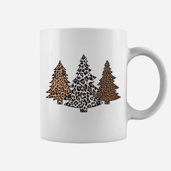 Leopard Christmas Trees Cheetah Animal Print Holiday Xmas Coffee Mug | Crazezy