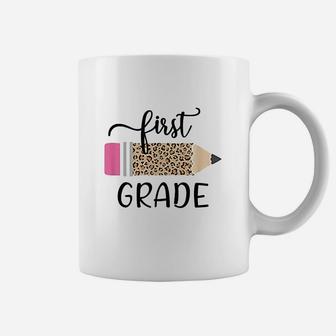 Leopard Print First Grade 1St Day Of School Teacher Student Coffee Mug | Crazezy DE