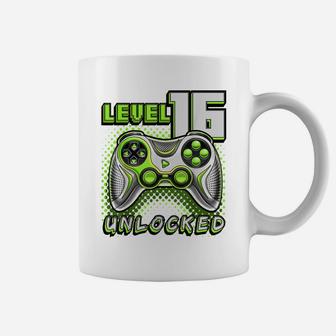 Level 16 Unlocked Video Game 16Th Birthday Gamer Boys Coffee Mug | Crazezy UK