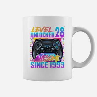 Level 28 Unlocked Awesome Since 1993 28Th Birthday Gaming Coffee Mug | Crazezy