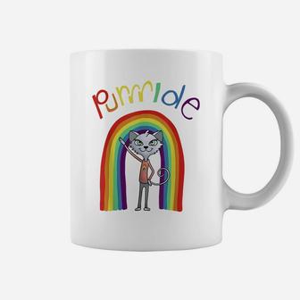 Lgbtq Cat Pride Cute Kitten Pride For Gay Lesbian Cat Lovers Coffee Mug | Crazezy CA