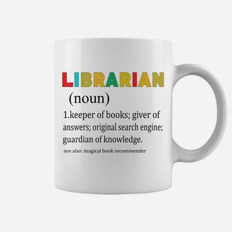 Librarian Noun Definition Meaning Funny Coffee Mug | Crazezy