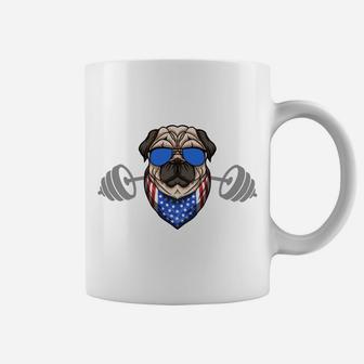 Lift Heavy Pet Dogs - Dog Lover Usa Flag Weightlifting Coffee Mug | Crazezy