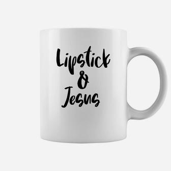 Lipstick And Jesus For Devotional Women Coffee Mug - Thegiftio UK