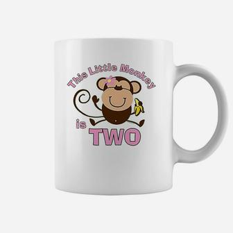 Little Monkey Girl 2Nd Birthday Coffee Mug | Crazezy UK