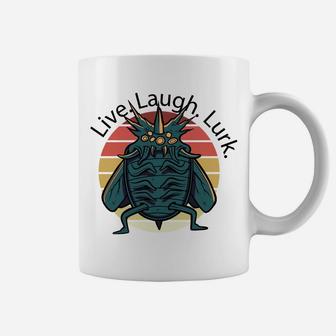 Live Laugh Lurk Creepy Insect Monster Creature Retro Coffee Mug | Crazezy