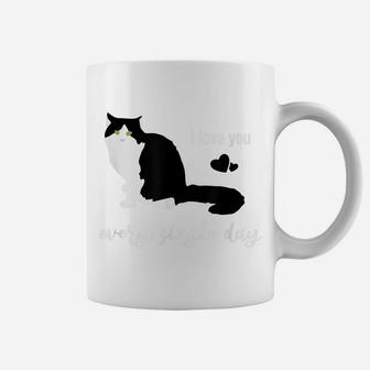 Love Black Cat With Heart For A Single Valentine Day Gift Coffee Mug | Crazezy CA