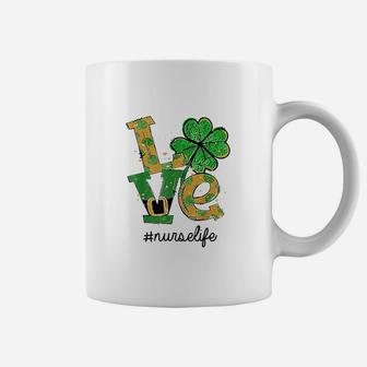 Love Shamrock Nurse Life Coffee Mug | Crazezy UK