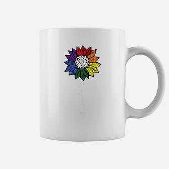 Love Sunflower Gay Pride Flower Rainbow Flag Lgbt-Q Ally Coffee Mug | Crazezy DE
