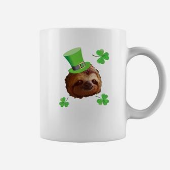 Lucky Sloth Four Leaf Clover Saint Patricks Day Coffee Mug - Thegiftio UK