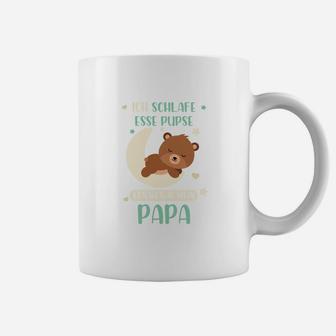 Lustiges Herren Tassen Ich schlafe, esse, pups - Premium Papa Tassen - Seseable