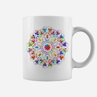 Mandala Flower Ornament Jigsaw Autism Puzzle Coffee Mug | Crazezy UK