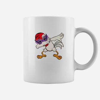 Mardi Gras Dabbing Chicken Party Face Covering Rooster Coffee Mug - Thegiftio UK