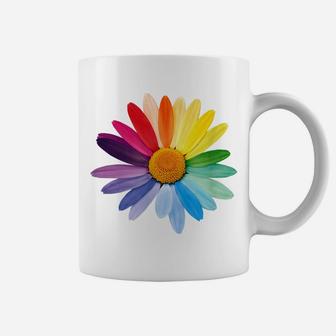 Marguerite Daisy Flower In Rainbow Colors Coffee Mug | Crazezy DE