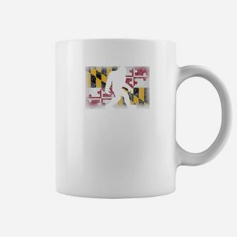 Maryland State Flag Bigfoo Funny Sasquatch Souvenir G Coffee Mug - Thegiftio UK