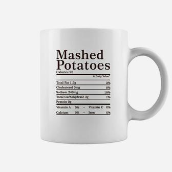 Mashed Potatoes Nutrition Facts Thanksgiving Matching Group Gift Coffee Mug | Crazezy