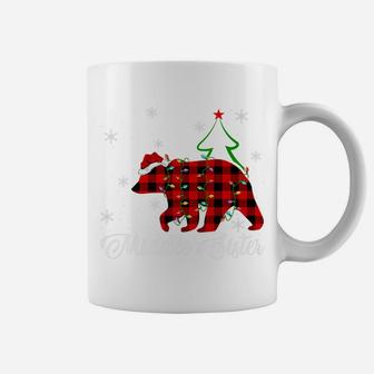Matching Buffalo Plaid Christmas Middle Sister Bear Pajama Coffee Mug | Crazezy AU
