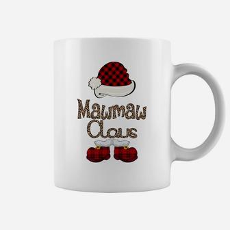 Mawmaw Claus Christmas Leopard - Grandma Gift Sweatshirt Coffee Mug | Crazezy